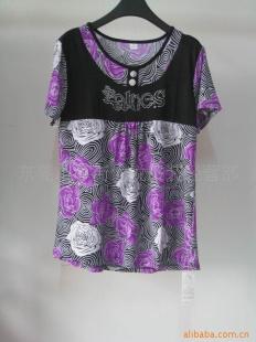 夏季時(shí)尚中老年女式寬松T恤 廠家直銷，專為豐滿體型設(shè)計(jì)